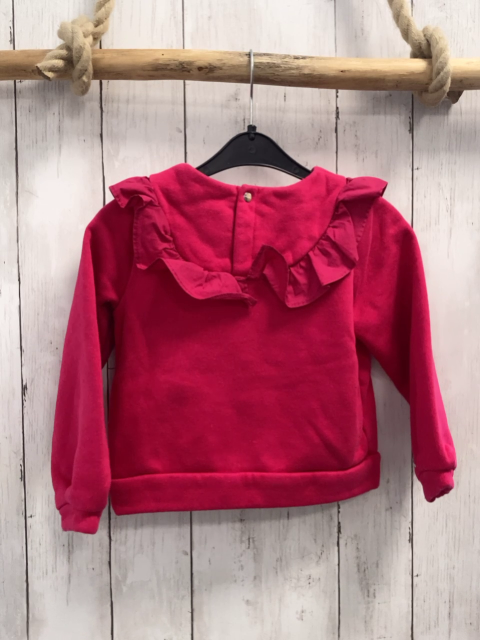 Jacadi Pullover Gr. 92  pink Rüschenkragen