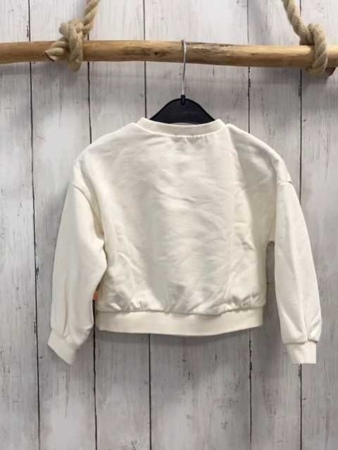 Billieblush Pullover Gr. 98  weiß buntes Eis mit Glitzer blaue Schrift