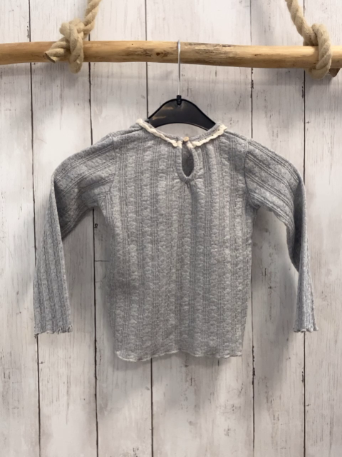 zara Pullover Gr. 98  grau Strick Zöpfe