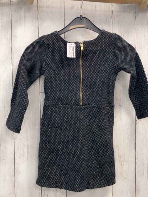 H&M Kleid Gr. 98  schwarz goldene Glitzerpunkte