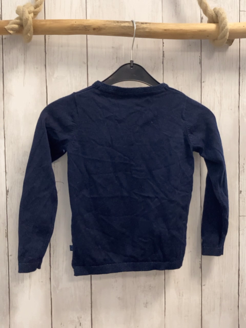 Okaidi Strickjacke Gr. 110  blau Glitzerbund