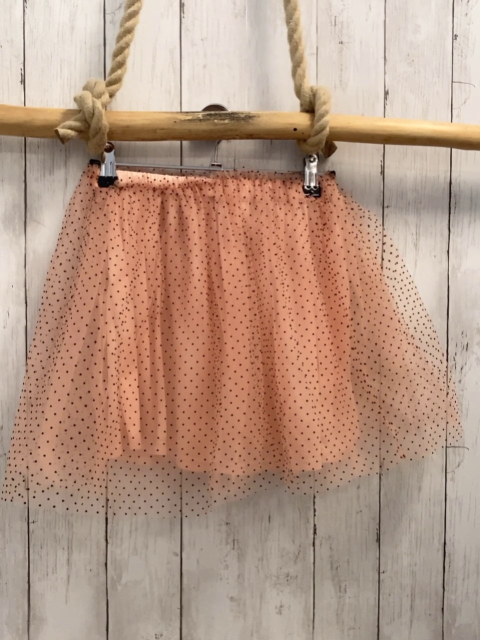 Zara  Rock Gr. 152  lachs Überrock mit schwarzen Punkten 