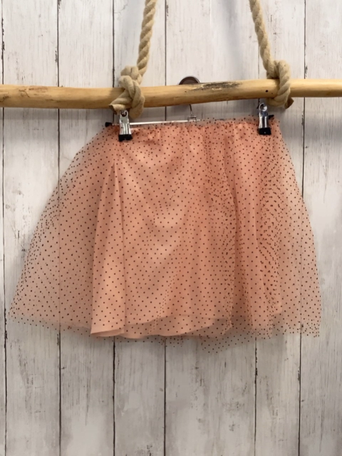 Zara  Rock Gr. 152  lachs Überrock mit schwarzen Punkten 