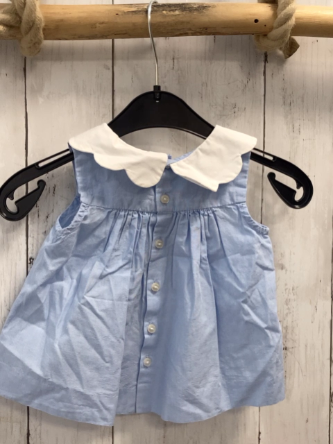 Jacadi Sommerbluse  Gr. 74  hellblau weißer Kragen 