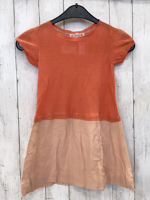 Bonpoint  Kleid  Gr. 116  rost Strickoberteil lachs Rock