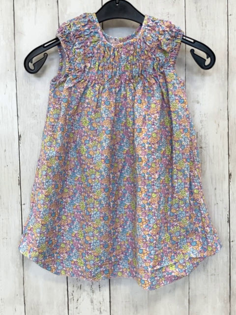 Zara  Kleid  Gr. 98  rosa bunte Blumen gesmokter Ausschnitt 