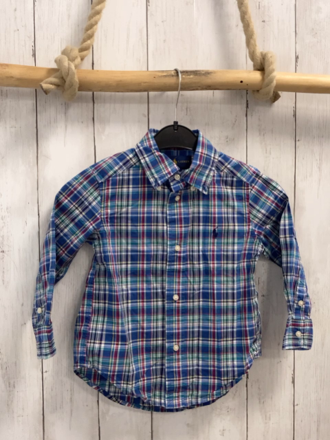 Ralph Lauren  Hemd  Gr. 92  blau rot grün weiß gelb kariert 