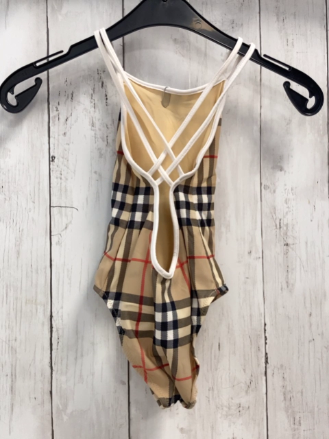 Burberry  Badeanzug  Gr. 92  beige rot schwarz weiß kariert 