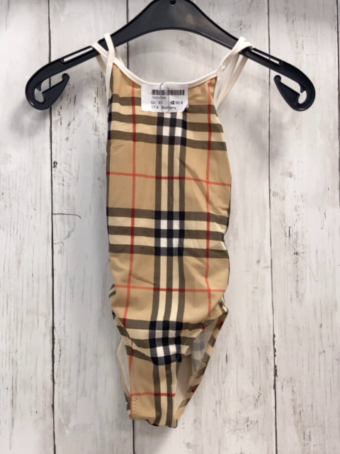 Burberry  Badeanzug  Gr. 98  beige rot schwarz weiß kariert 
