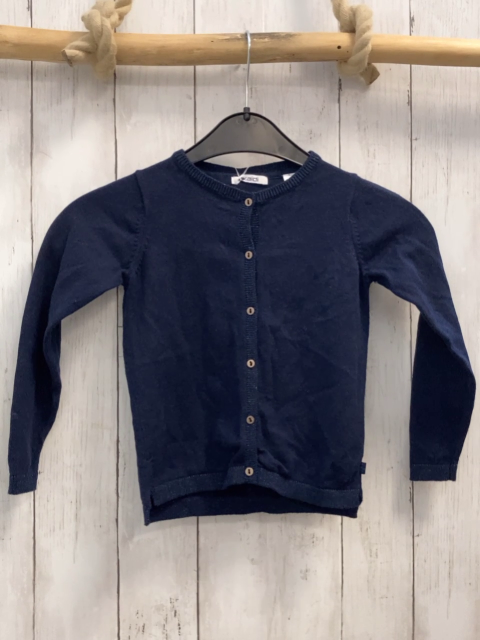 Okaidi  Strickjacke  Gr. 110  blau mit Gliitzerbund 