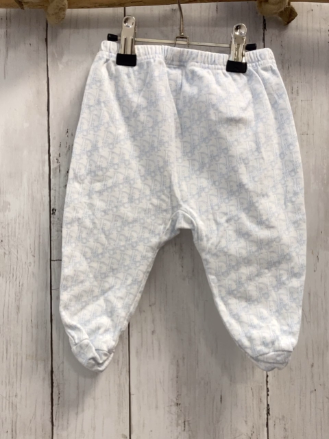 Baby Dior  Babyhose  Gr. 68  weiß hellblau Schrift