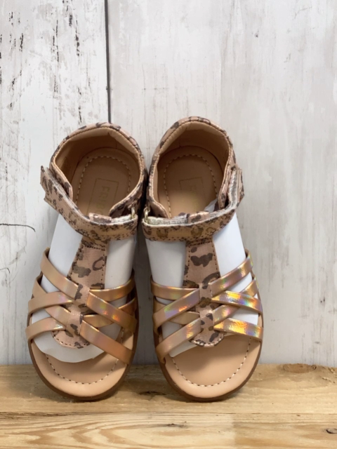 neu Sandalen Gr. 26  rosagold Leoprint Riemchen