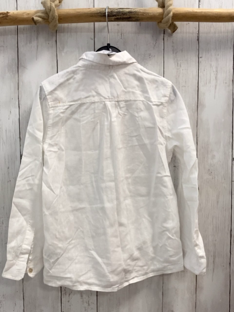 H&M Hemd Gr. 128  weiß 55% Leinen