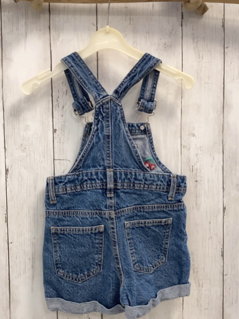  Latzshorts Gr. 92  blau Jeans Kirschen