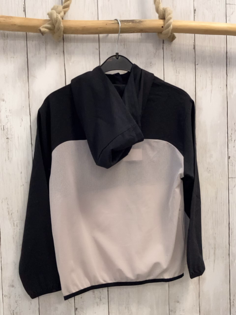 zara Langarmshirt Gr. 128  schwarz grau Kapuze 
