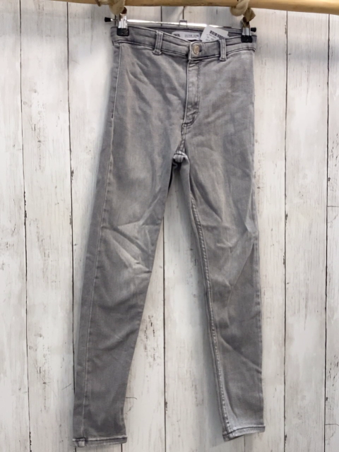 zara Hose Gr. 152  grau Jeans Bund verstellbar