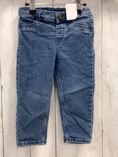 H&M Hose Gr. 86  blau Jeans Bund verstellbar