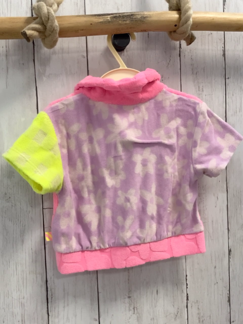 Billieblush T-Shirt Gr. 92  pink gelb flieder Ärmel Frottee Herzen
