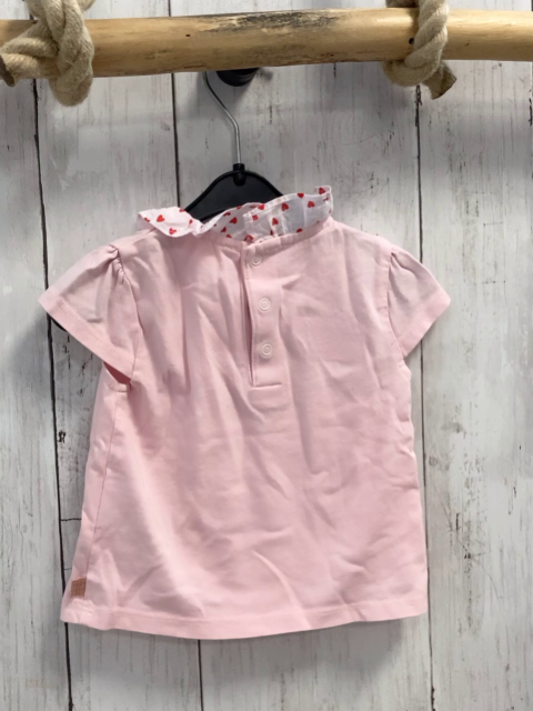 carrement beau T-Shirt Gr. 74  rosa Kragen Herzen