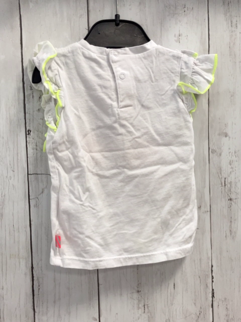 Billieblush T-Shirt Gr. 74  weiß Rüschen gelber Bund Stern pink Brille