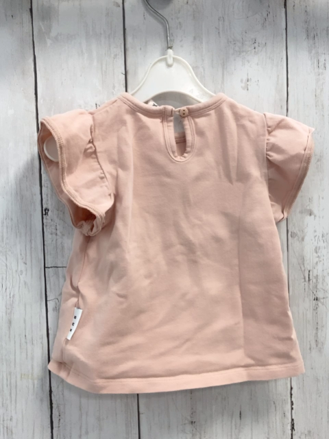 Hux T-Shirt Gr. 74  rosa gestickte Kirsche Plüschherzen