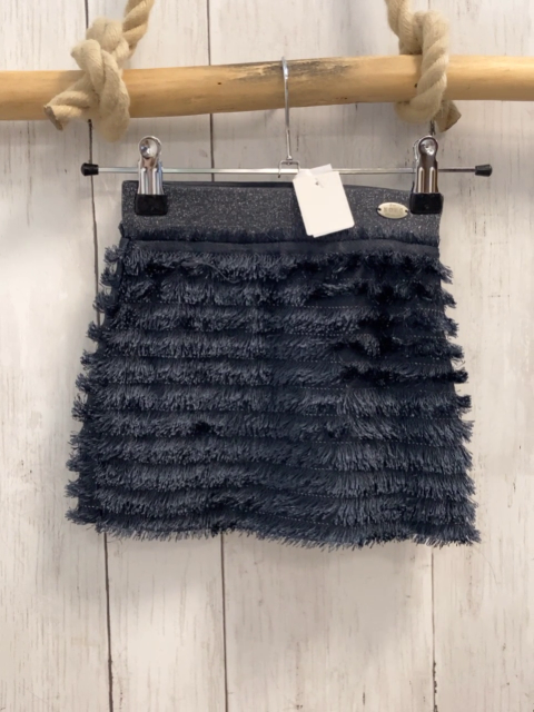 NONO Rock Gr. 110  blau Fransen Glitzerbund