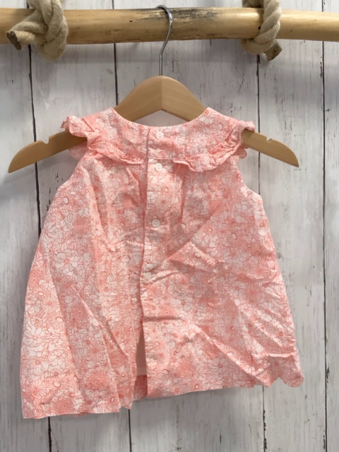 zara Kleid Gr. 68  weiß rote Blumen