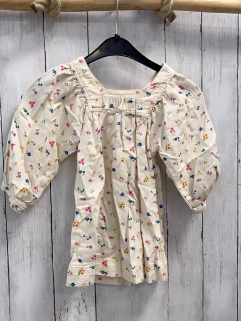 zara Kleid Gr. 92  beige bunte Blumen