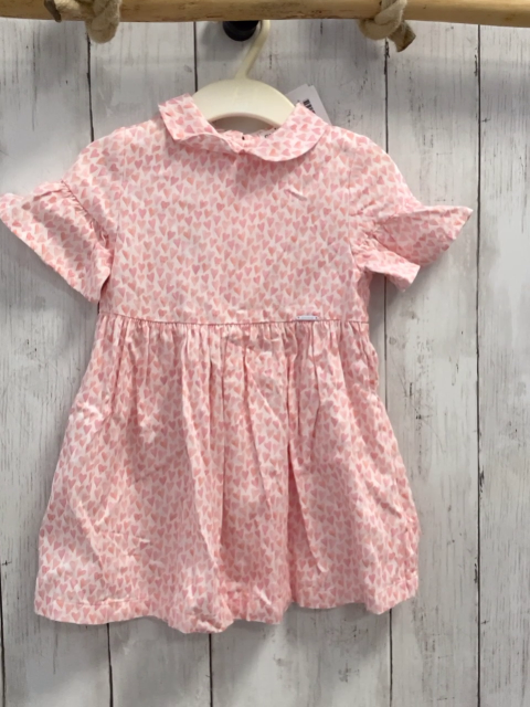 Gymp Kleid Gr. 80  weiß rosa Herzen