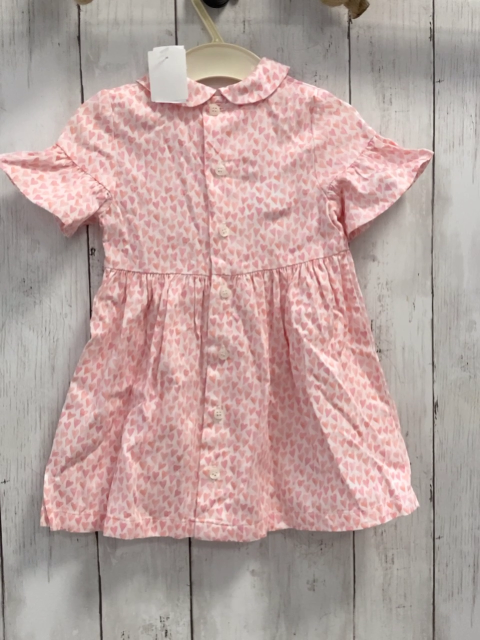 Gymp Kleid Gr. 80  weiß rosa Herzen