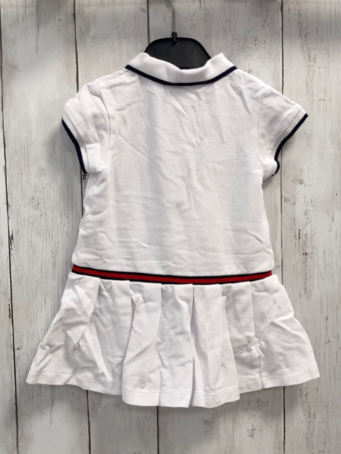Jacadi Kleid Gr. 86  weiß blauer Bund rot blauer Streifen