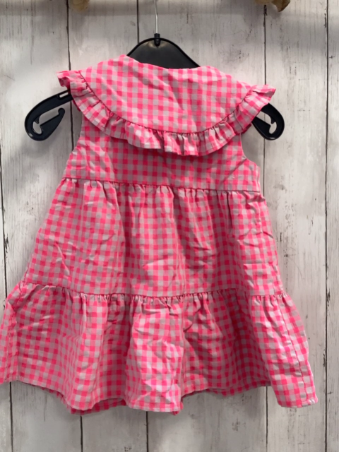 zara Kleid Gr. 86  pink grau kariert großer Kragen