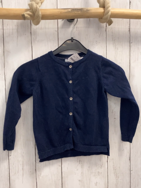 Okaidi Strickjacke Gr. 104  blau Glitzerbund