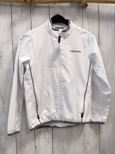 Head Trainingsjacke Gr. 116  weiß grauer Bund