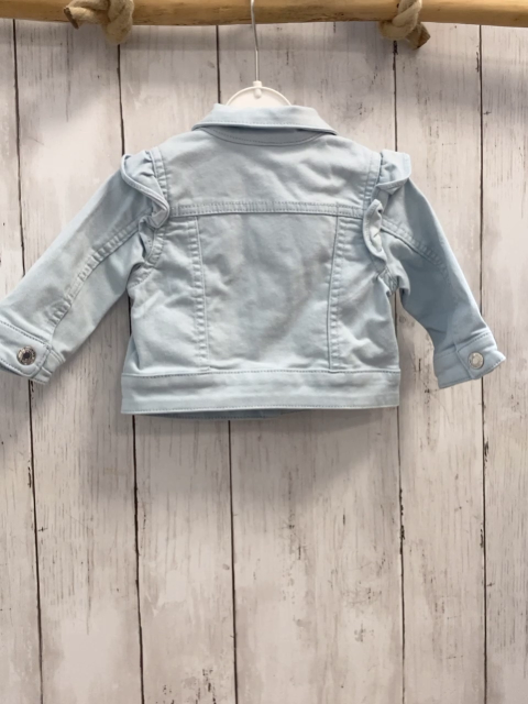 H&M Jeansjacke Gr. 68  hellblau Rüsschen