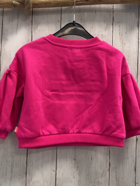 Billieblush  Pullover  Gr. 86  pink schwarze Schrift mit Herz + Kleeblatt 