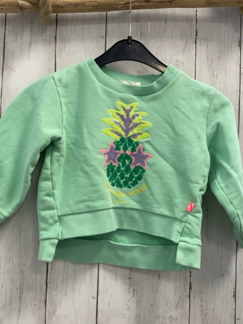 Billieblush  Pullover  Gr. 86  hellgrün bunte Pailettenananas 