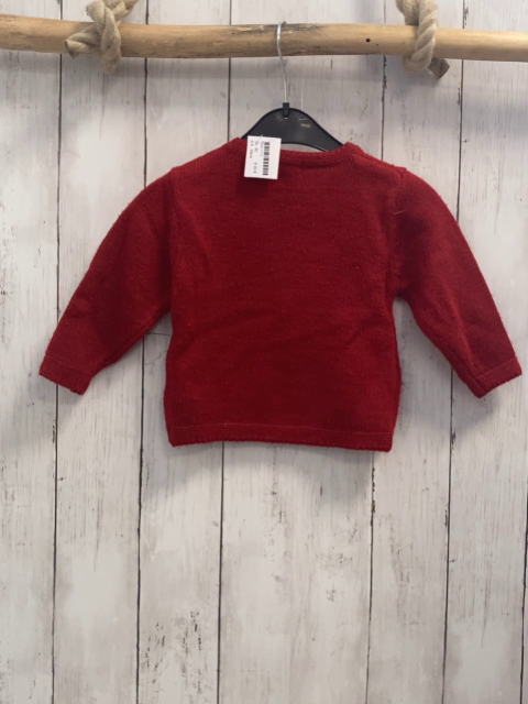 Sfera  Pullover  Gr. 80  rot Strick weißer Hund