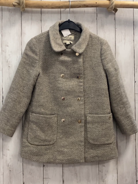 Massimo Dutti  Jacke  Gr. 110  grau beige golden Glitzer 32 % Wolle 