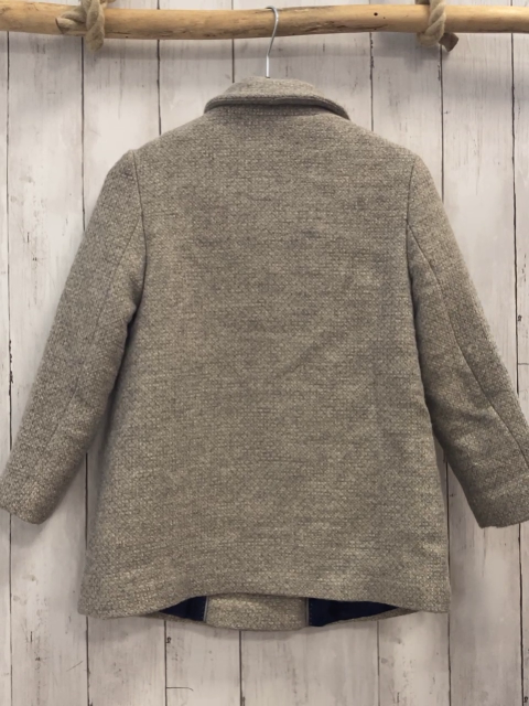 Massimo Dutti  Jacke  Gr. 110  grau beige golden Glitzer 32 % Wolle 
