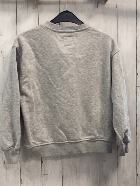 Zara  Pullover  Gr. 152  grau Blumen aus Plättchen und Perlen 