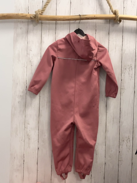 Kuniboo Softshelloverall Gr. 98  altrosa kapuze rosa Herz + Fleeefutter 