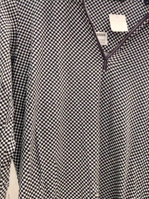 Marc O´ Polo Bluse Gr. 158  schwarz weiß gemustert Kragen 