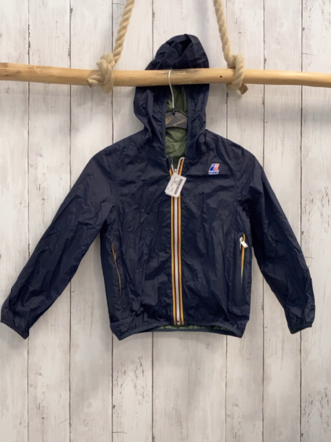 K-Way  Regen-Wendejacke  Gr. 116  blau / oliv 