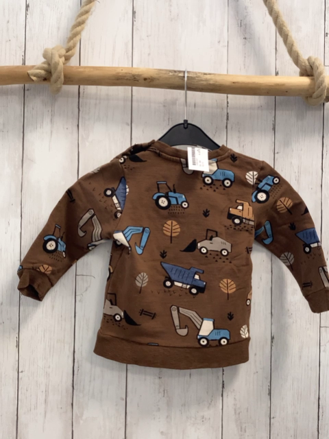   Pullover  Gr. 86  braun Baufahrzeuge 