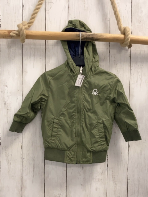 Benetton Wendejacke  Gr. 80  oliv / blau 