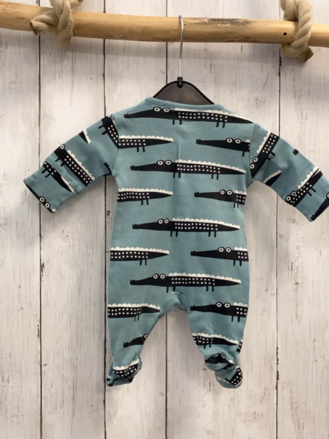 next Schlafanzug Gr. 50  blau schwarz weiße Krokodile