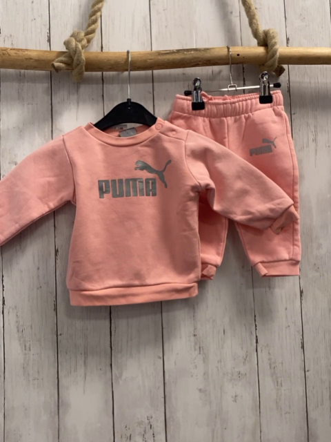 2tlg Puma Jogginganzug Gr. 68  rosa silber Logo