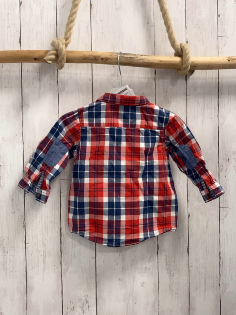 H&M  Hemd  Gr. 80  rot blau weiß kariert 