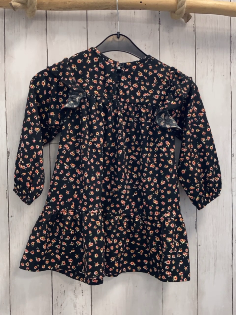 Zara  Kleid  Gr. 92  schwarz Struktur Blumen 